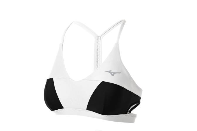 Mizuno april ross vantage topje met dunne bandjes uniseks kleding wit-zwart(0090) VZJP2432