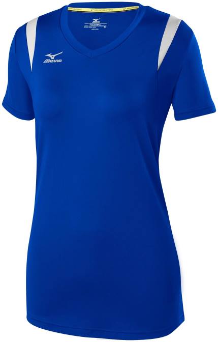 Mizuno balboa 5.0 volleybalshirt met korte mouwen jeugd kleding koningszilver(5273) VZJP2422