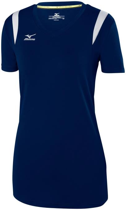 Mizuno balboa 5.0 volleybalshirt met korte mouwen jeugd kleding marine-zilver(5173) VZJP2421