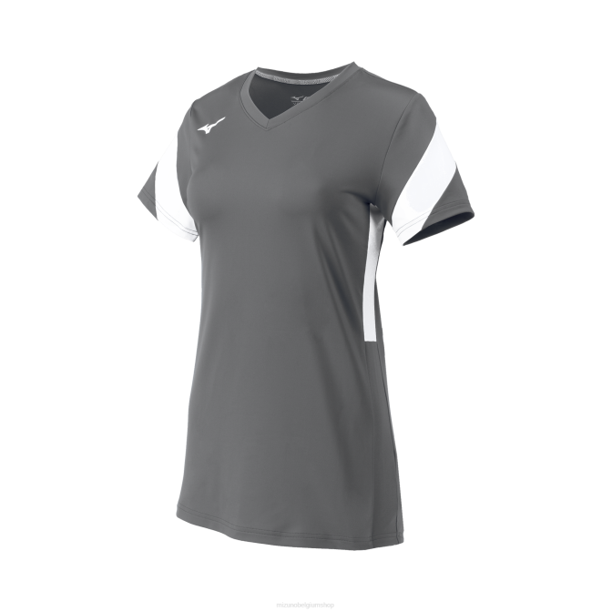 Mizuno balboa 6 volleybalshirt met korte mouwen vrouwen kleding kap-wit(9i00) VZJP2313