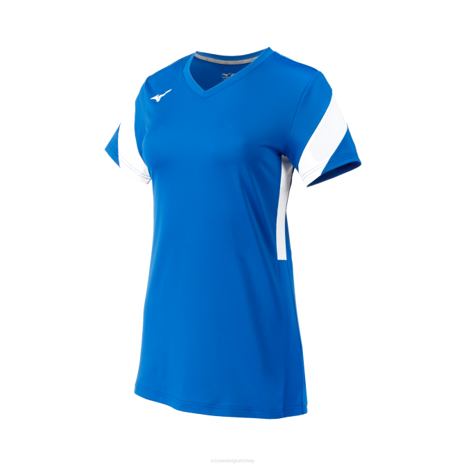 Mizuno balboa 6 volleybalshirt met korte mouwen vrouwen kleding koningswit(5200) VZJP2310