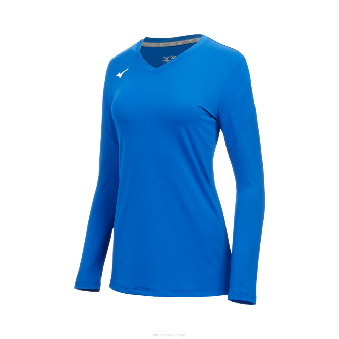 Mizuno balboa 6 volleybalshirt met lange mouwen jeugd kleding koninklijk(5252) VZJP2394