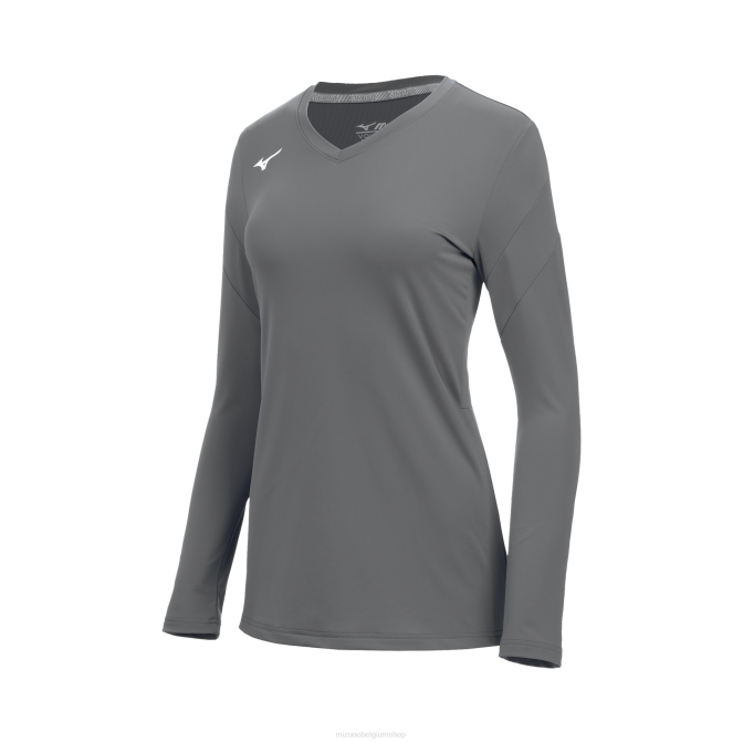 Mizuno balboa 6 volleybalshirt met lange mouwen vrouwen kleding stille schaduw(9i9i) VZJP2323