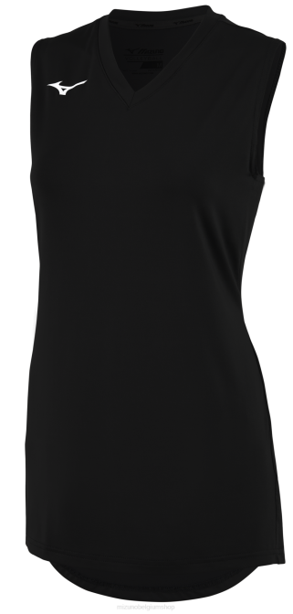 Mizuno mouwloos volleybalshirt met v-hals vrouwen kleding zwart(9090) VZJP2492