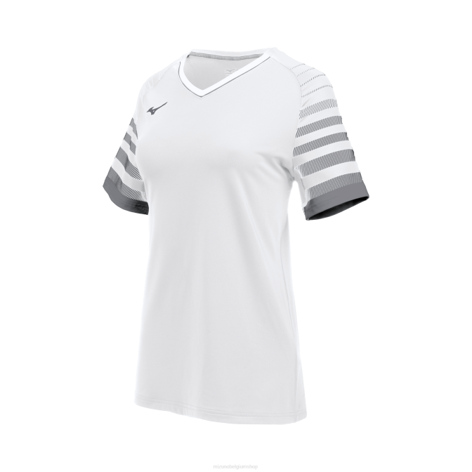 Mizuno techno 8 volleybalshirt met korte mouwen vrouwen kleding wit-tint(009i) VZJP2335