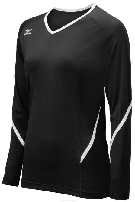 Mizuno techno generatie jersey met lange mouwen jeugd kleding zwart-wit(9000) VZJP2416