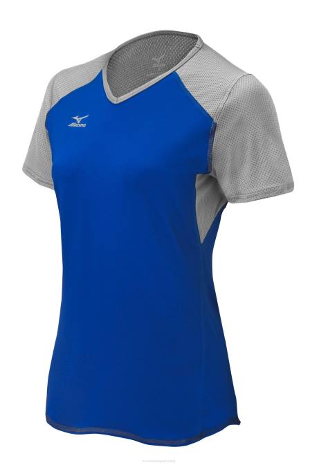 Mizuno techno vi volleybalshirt met korte mouwen uniseks kleding koningszilver(5273) VZJP2375