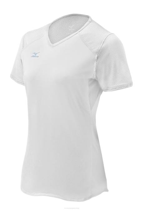Mizuno techno vi volleybalshirt met korte mouwen uniseks kleding wit(0000) VZJP2371