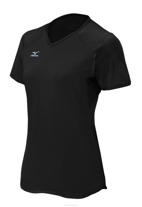 Mizuno techno vi volleybalshirt met korte mouwen uniseks kleding zwart(9090) VZJP2372