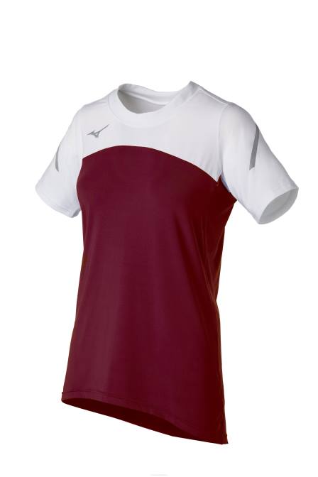 Mizuno techno vii volleybalshirt met korte mouwen uniseks kleding kardinaal-wit(1200) VZJP2380