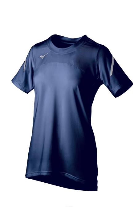 Mizuno techno vii volleybalshirt met korte mouwen uniseks kleding marine (5151) VZJP2383