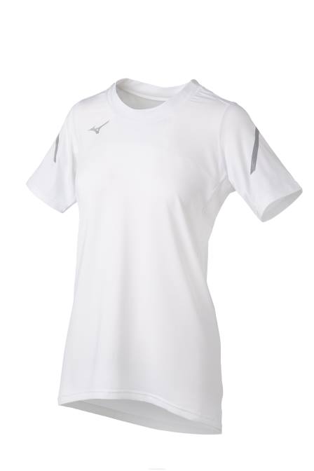 Mizuno techno vii volleybalshirt met korte mouwen uniseks kleding wit(0000) VZJP2376