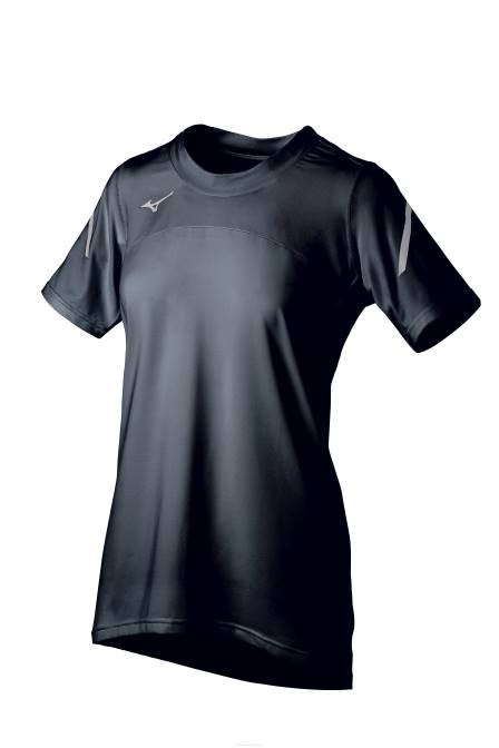 Mizuno techno vii volleybalshirt met korte mouwen uniseks kleding zwart(9090) VZJP2377