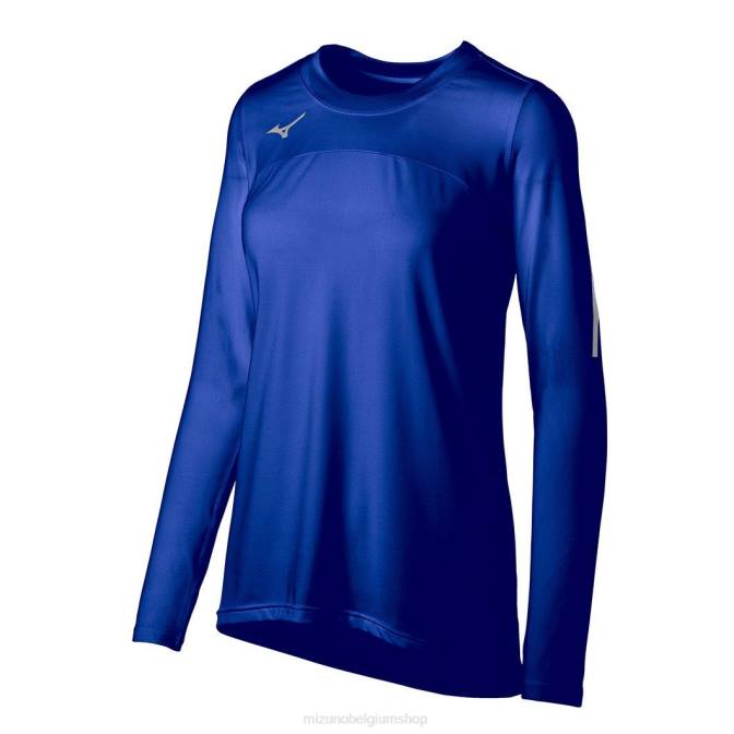 Mizuno techno vii volleybalshirt met lange mouwen uniseks kleding koninklijk(5252) VZJP2351