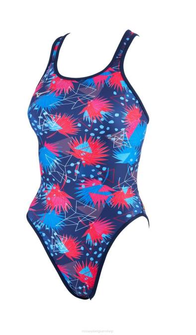 Mizuno exer badpak met dubbele kruisrug vrouwen kleding blauw(5050) VZJP2660