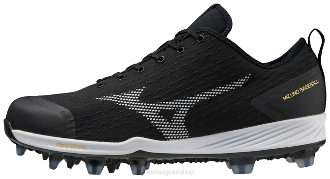 Mizuno dominante 4 tpu gegoten honkbalschoen Heren schoenen zwart-wit(9000) VZJP1633