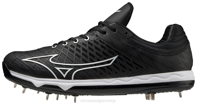 Mizuno speedrevo ace metalen honkbal pitcher's cleat Heren schoenen zwart-wit(9000) VZJP1637