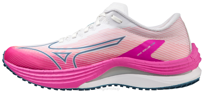 Mizuno Wave Rebellion Flash hardloopschoen vrouwen schoenen wit-zilver(0073) VZJP40