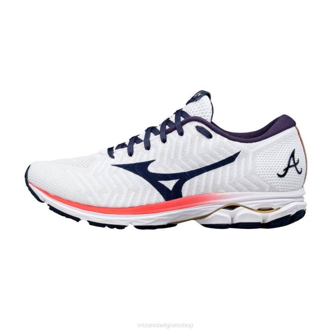 Mizuno hakken op waveknit r2 uniseks schoenen wit-marine (0051) VZJP184
