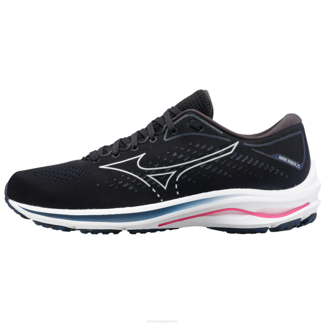Mizuno project zero wave rider 25 hardloopschoen Heren schoenen zwart-parelblauw(905e) VZJP151