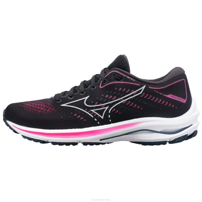 Mizuno project zero wave rider 25 hardloopschoen vrouwen schoenen zwart-parelblauw(905e) VZJP150