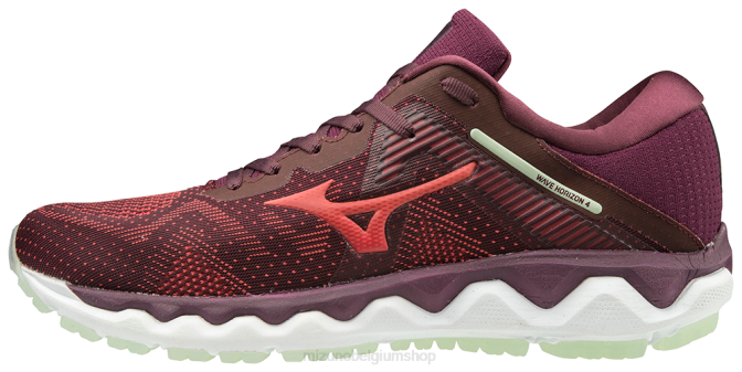 Mizuno wave horizon 4 hardloopschoen vrouwen schoenen mauvewijn-cayennepeper(6727) VZJP183