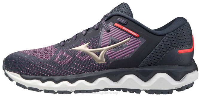Mizuno wave horizon 5 hardloopschoen vrouwen schoenen popviolet-platinagoud(6c7a) VZJP176