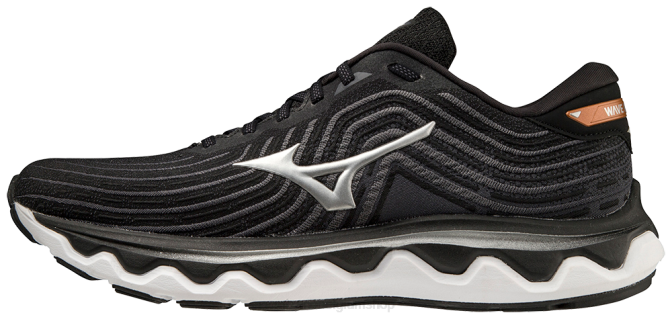 Mizuno wave horizon 6 2e hardloopschoen Heren schoenen zwart-zilver(9073) VZJP124