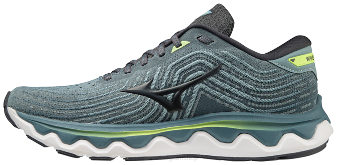 Mizuno wave horizon 6 hardloopschoen Heren schoenen rookblauw-ebbenhout(kbey) VZJP122