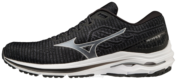 Mizuno wave inspire 18 waveknit hardloopschoen Heren schoenen ebbenhout (eyey) VZJP144
