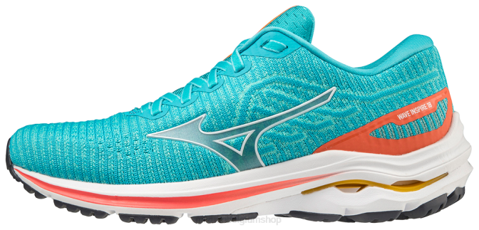 Mizuno wave inspire 18 waveknit hardloopschoen vrouwen schoenen turkoois(4j4j) VZJP149