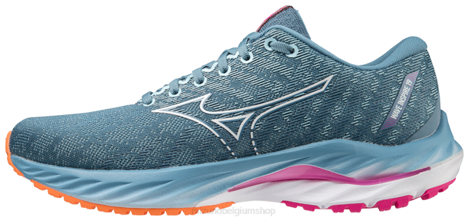 Mizuno wave inspire 19 d hardloopschoen vrouwen schoenen oogverblindendblauw-wit(5b00) VZJP59