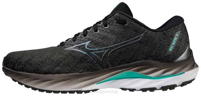 Mizuno wave inspire 19 hardloopschoen Heren schoenen zwart-metallicgrijs(90mg) VZJP41