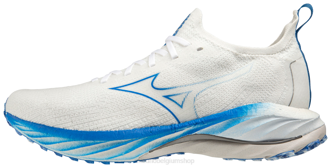 Mizuno wave neo wind hardloopschoen Heren schoenen ongeverfdwit-vredesblauw(01pe) VZJP92