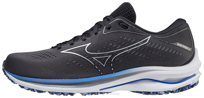 Mizuno wave rider 25 2e hardloopschoen Heren schoenen obsidiaan (9p9p) VZJP170