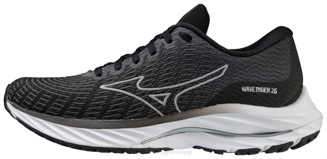 Mizuno wave rider 26 ssw hardloopschoen vrouwen schoenen zwart-wit(9000) VZJP101