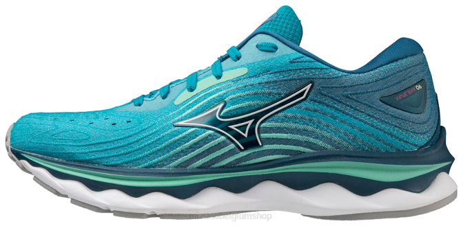 Mizuno wave sky 6 hardloopschoen vrouwen schoenen emailleblauw-wit(eb00) VZJP80
