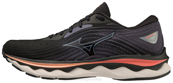 Mizuno wave sky 6d hardloopschoen vrouwen schoenen zwart-kwikzilver(90qs) VZJP86