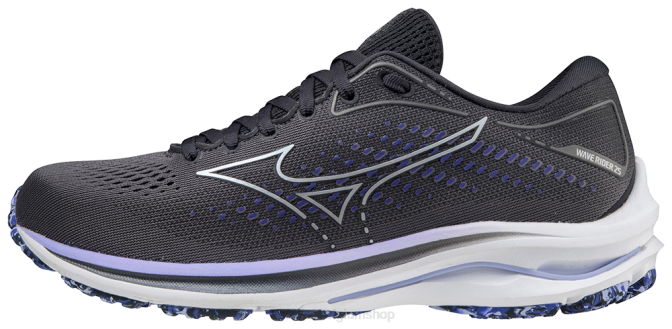 Mizuno waverider 25 hardloopschoen vrouwen schoenen zwartparel (bpbp) VZJP163