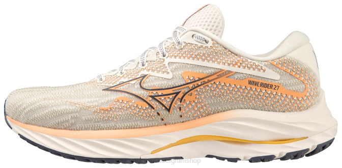 Mizuno waverider 27 hardloopschoen vrouwen schoenen sneeuwwit-nachtschaduwblauw(0dns) VZJP19