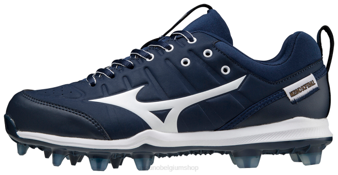 Mizuno 9-spike advanced finch elite 5 tpu gegoten softbalschoen vrouwen schoenen marine-wit(5100) VZJP2161