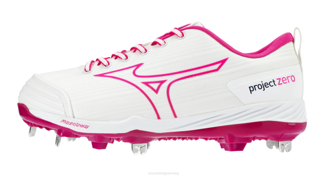 Mizuno sweep 6 lage metalen softbalschoen vrouwen schoenen wit-rozetetra(00pt) VZJP2166