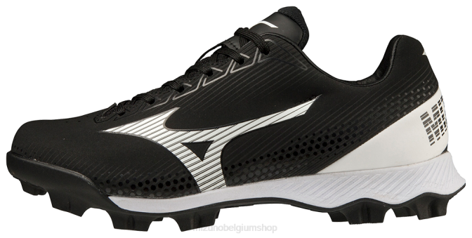 Mizuno wave finch lightrevo gegoten softbalschoen meisje schoenen zwart-wit(9000) VZJP2178