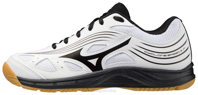 Mizuno cycloon speed 3 junior volleybalschoen uniseks schoenen wit-zwart(0090) VZJP2209