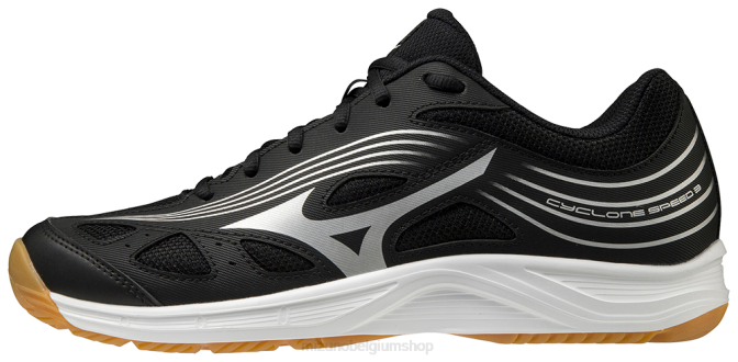 Mizuno cycloon speed 3 junior volleybalschoen uniseks schoenen zwart-zilver(9073) VZJP2210