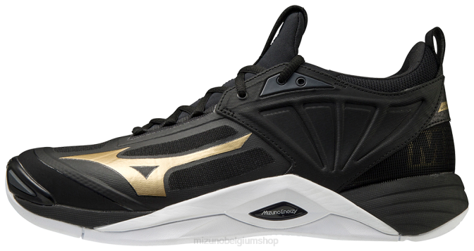 Mizuno wave momentum 2 volleybalschoen Heren schoenen zwart-goud(9074) VZJP2200