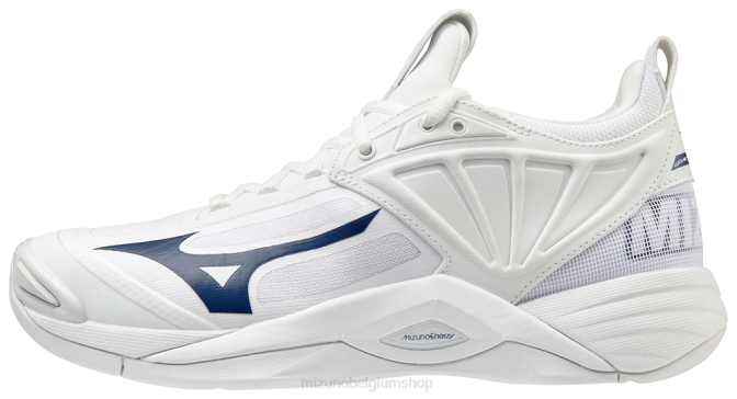 Mizuno wave momentum 2 volleybalschoen vrouwen schoenen wit-marine (0051) VZJP2183