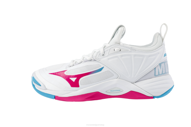 Mizuno wave momentum 2 volleybalschoen vrouwen schoenen wit-roze(0013) VZJP2182